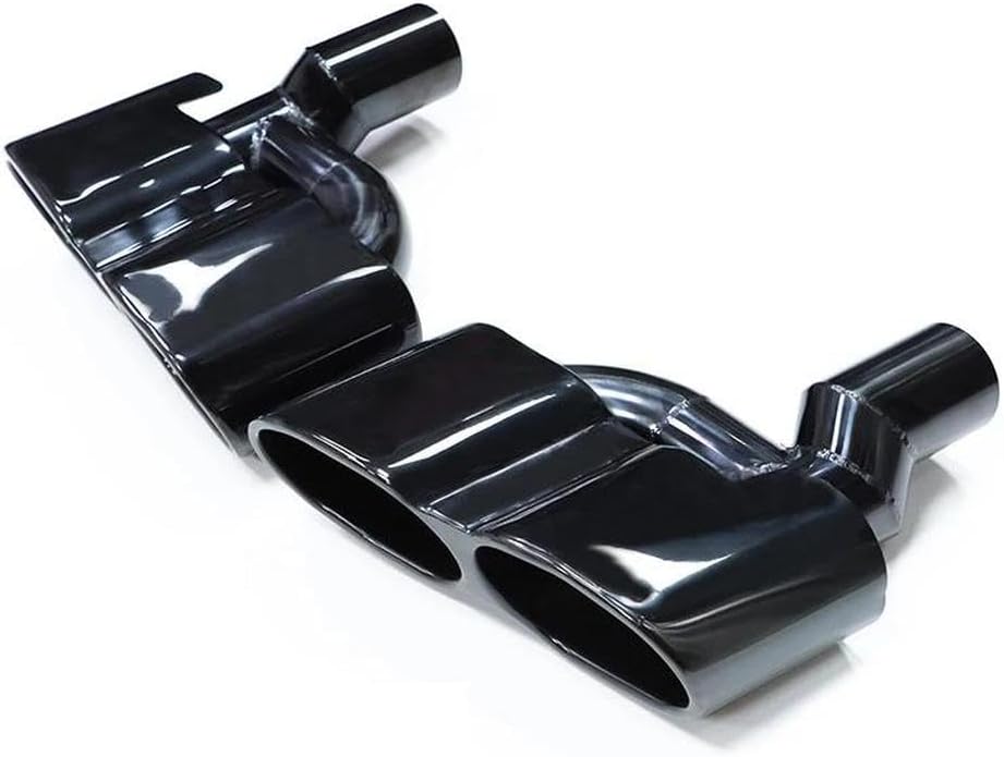 Spare Parts For Benz W221 S-Class S300 S320 S350 S600 Exhaust Tailpipe Stainless Steel Muffler Exhaust System(B Style Black)