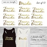 SET of 10 iron on,1-Bride,9-Team Bride iron on transfers,Bachelorette Party- Iron on -DIY Heat...