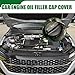 Tecledsn Car Engine Oil Filler Cap Cover with Pattern Identification, Engine Oil Fill Cap, Car Fuel Cap, 06K103485A Tightly Fitting Replacement Part Car Oil Cap Replacement for V-W Audi