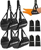 Airplane Footrest (4 Pack), Perfect Foot Hammock Airplane or Office Footrest to Relax Your Feet - Airplane Foot Hammock for Airplane Travel Accessories, Plane Footrest, Airplane Essentials