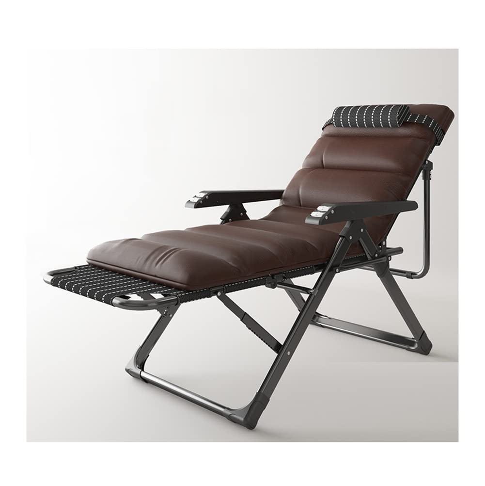Fauteuil inclinable à gravité zéro – Fauteuil inclinable réglable avec Coussin et accoudoir massant, lit de Camp extérieur pour Piscine, Jardin et Plage, supporte 150 kg, Cadre en Acier dura