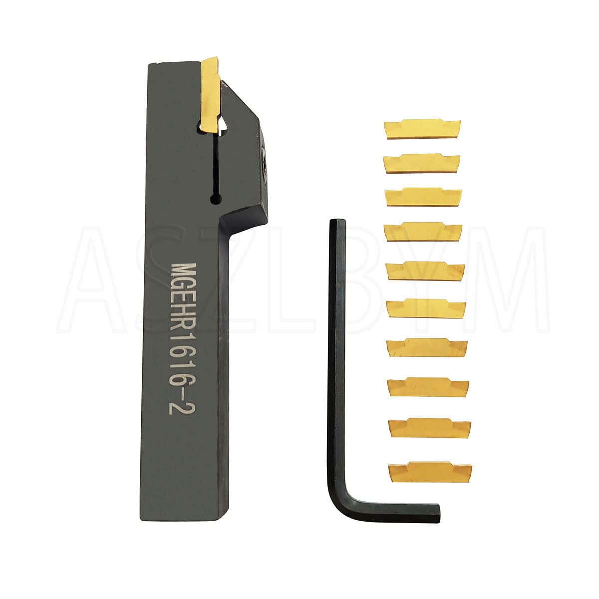 Lathe Grooving Tool Holder Grooving Cut-Off Tool Holder MGEHR1616-2 With 11pcs MGMN200-G Indexable Carbide Grooving Inserts — Amazon image 5