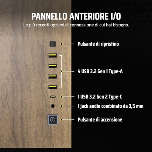 CORSAIR 6500X Mid-Tower ATX Case per PC a Doppia Camera - Vetro Temperato Panoramico - Compatibile con Scheda Madre a Connessione Inversa - Nessuna Ventola Inclusa - Nero/Legno di Noce - Case PC - Immagine 7