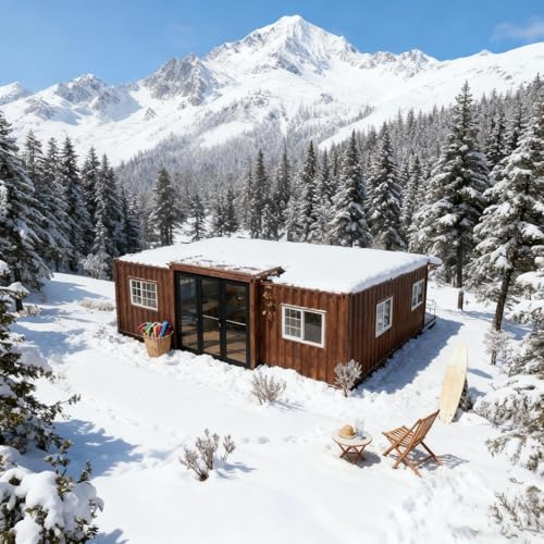 Portable Prefab Tiny Home for Sale 20FT Expandable Container House Foldable Modular House with 2 Bedrooms Kitchen Bathroom Luxury Tiny Houses to Live in for Adults Family Small Homes - Image 3