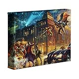 Thomas Kinkade Studios The Dark Knight Saves Gotham City 8 x 10 Gallery Wrapped Canvas