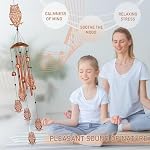 GDNSFIT Owl Wind Chimes for Outside,Metal Windchimes,Owl Gifts for Women/Men,Wind Chime Garden Decor Outdoor,Memorial/Housewarming/Birthday/Festival Gifts,Front Yard Decor