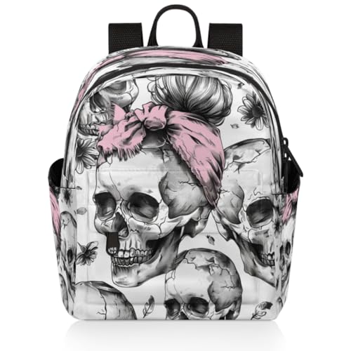 Sugar Skull Hair Band Backpack for Women Large Capacity with Adjustable Pressure Relief Strains Lightweight Travel Backpack for Work Travel Casual Gifting2
