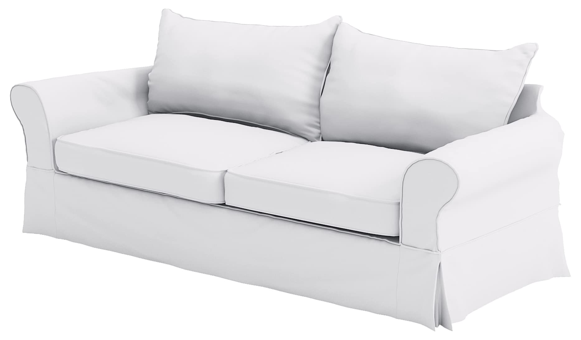 The Cotton Sofa Cover Only Fits Pottery Barn PB Comfort Grand Roll Arm Sofa. A Durable Sofa Slipcover Replacement (White Knife Edge)