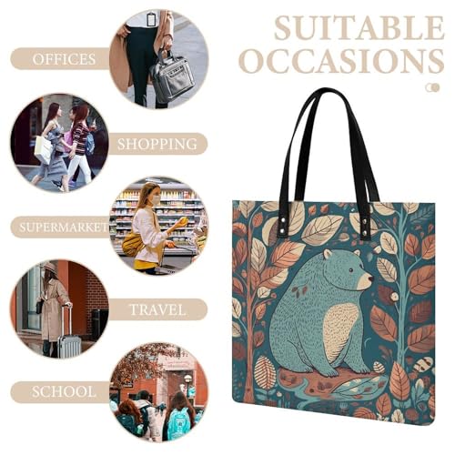 Sac seau souple Ours dans la forêt cadeau idéal pour elle