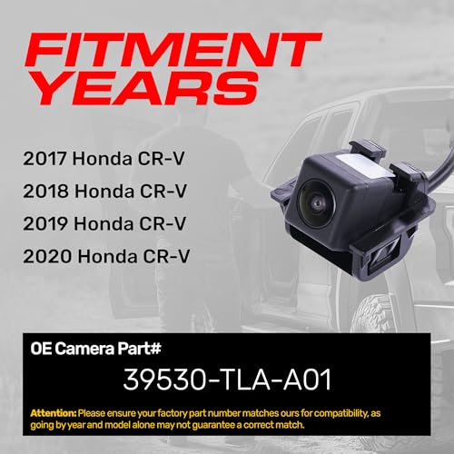 Image of Master Tailgaters Replacement for Honda CR-V (2017-2020) Rear View Backup Camera OE Part # 39530-TLA-A01, 39530-TLA-A11, 39530-TLA-A51