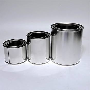 Amazon.co.jp: UXOWOXU 0.2L 空の金属製ペイント缶 蓋付き S