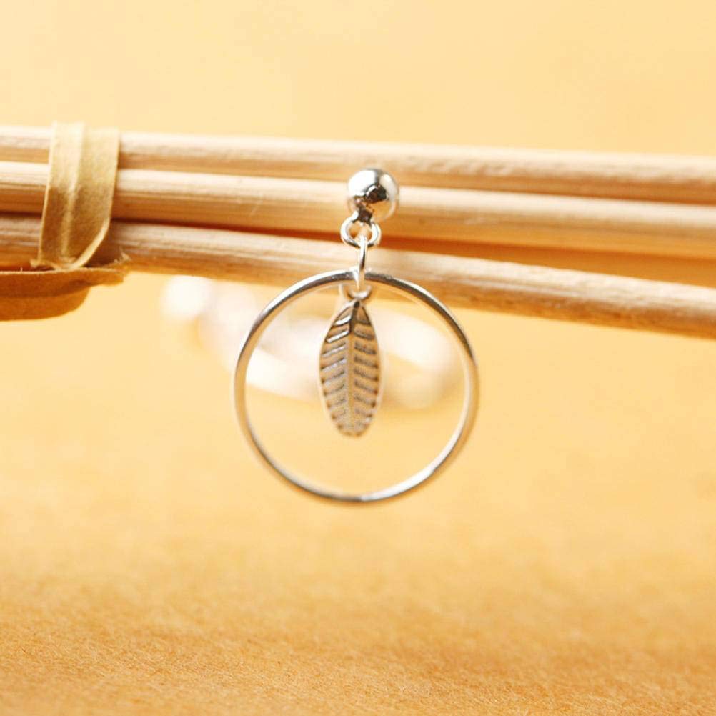 RWRAPS Orecchini da Donna, Orecchini in Argento Sterling 925 Orecchini da Donna Orecchini Pendenti con Piume d'Argento Spazzolato Gioielli Nazionali del Vento dell'orecchio, Argento,