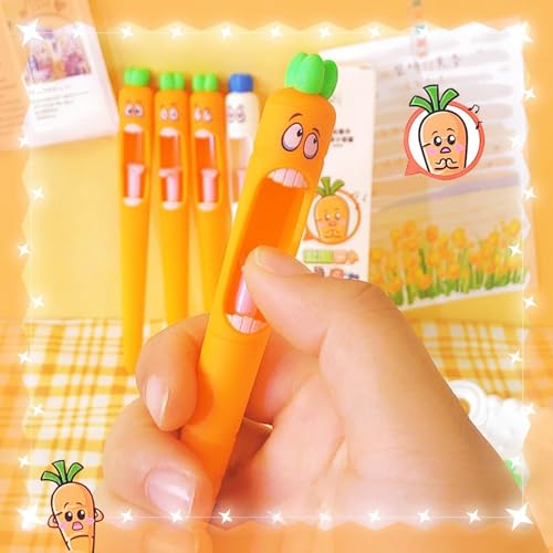 4 bolígrafos gel Carrot para oficina y escuela miniatura 6