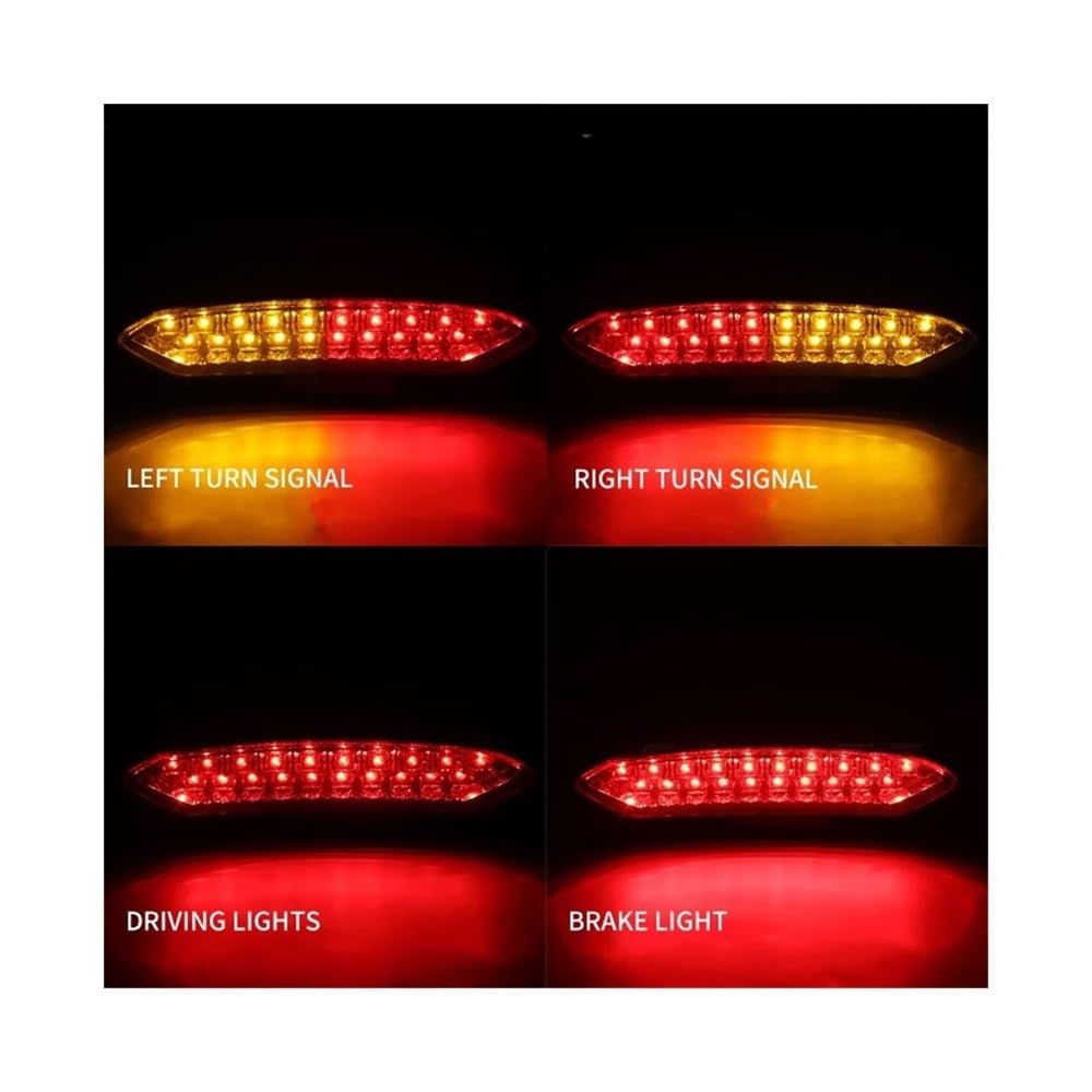 Moto luce freno stop 12V Moto Integrato Fanale Posteriore A LED Indicatori Di Direzione Lampeggiante Per YA&MAHA YZFR1 XVS1300 Softail Accessori Lampada Freno