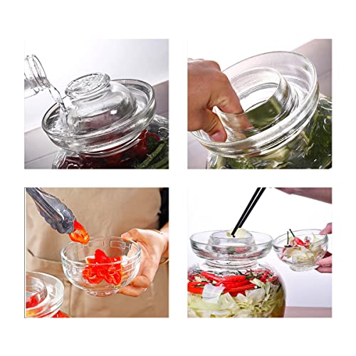 2.5 Liter Traditional Fermentation Jar with Water Seal Lid for Pickles, Kimchi, Sauerkraut & More