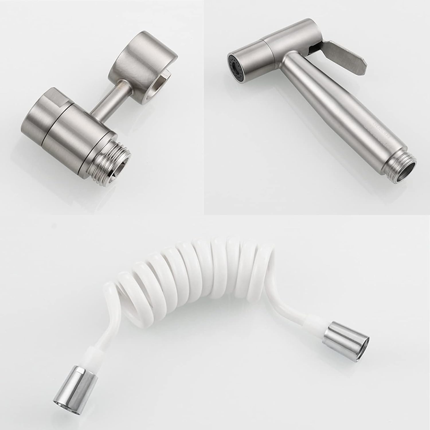 Pot Filler in-Wall Rotating Folding Kitchen Sink Faucet with Spray Gun, Brass Single Handle 1 Hole Kitchen Single Cold Third Gear Spool,Brushed(Black)