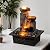Tolevoit Three Bowls with Rotating Ball Flowing Tabletop Fountain Home Décor Indoor/Outdoor Decor Waterfall Sound Zen Mini Fountain Warm Led Light Pebbles Stone(23114)