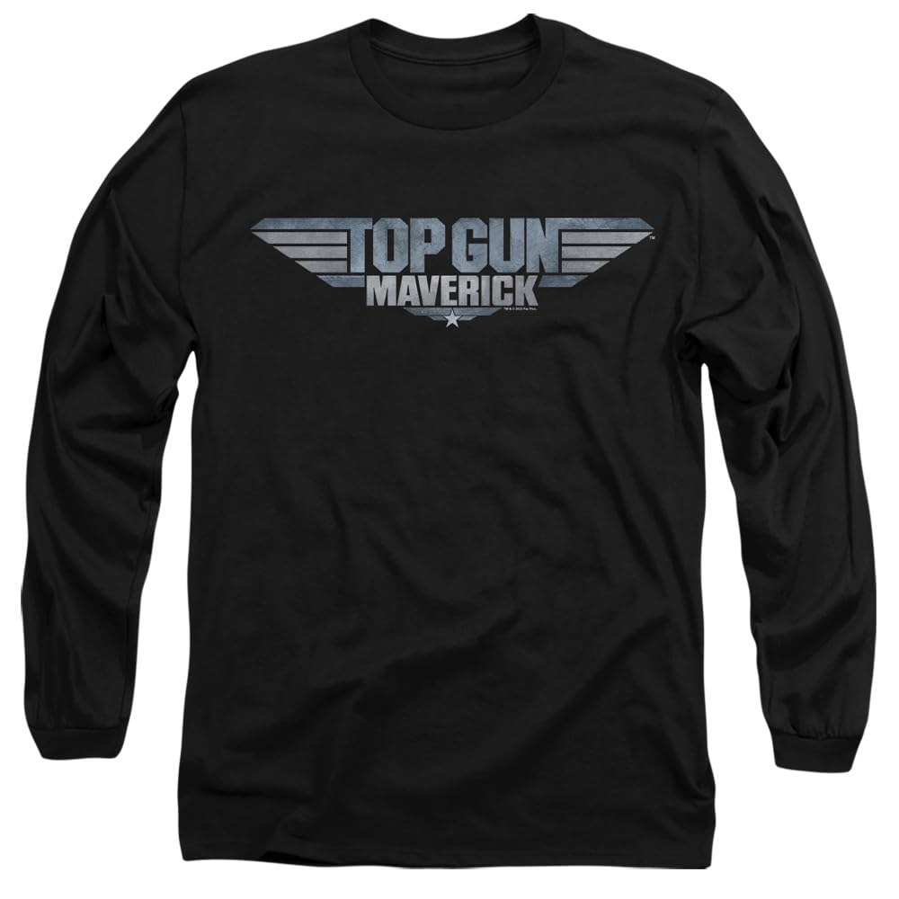 Top Gun: Maverick Maverick Logo Mens Long Sleeve T Shirt, Black, Small