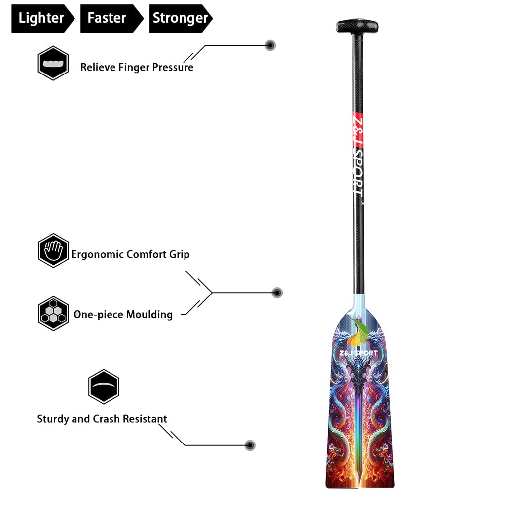 Amazon.com: Z&J SPORT Dragon Boat Paddle Full Carbon Fiber with T