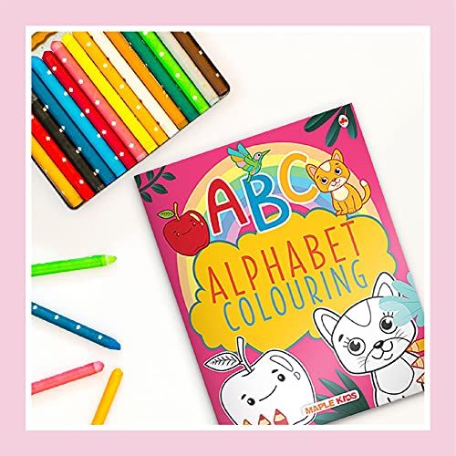 Jumbo Colouring Book - ABC Alphabet Colouring Activities for Kids - Gift to Children for Painting, Drawing and Colouring - Age 2+ - Activity Colouring Book for Children