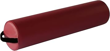 Thes Choice Full Round Massage Table Bolster Cushion, 6"L x 26"L Burgundy