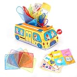 Jollybaby Baby Tissue Box Toy, Baby Sensory Toys Musical Toys Montessori Toys Crinkle Toys Colorful