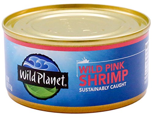 Wild Planet, Wild Pink Shrimp, 4 Ounce Cans (Pack of 12)