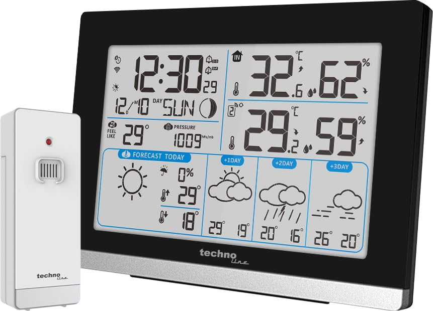 Technoline WD2100 Internetwetterstation Wetterdaten auf dem Display und auf dem Smartphone oder Tablet über die App ''Direkt Wetter''