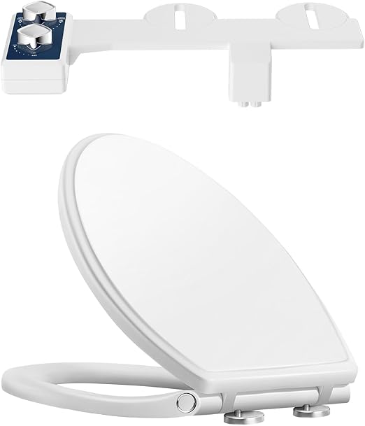 Niet-elektrisch Bidet Toiletbril met Dubbele Sproeiers en Zelfreiniging