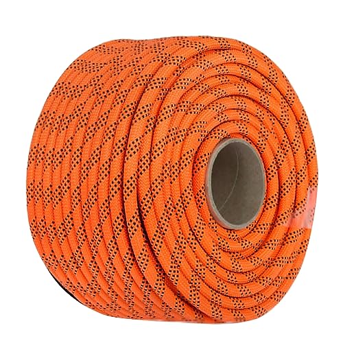Lucky Monet 5/8 Inch x 100 Feet Arborist Bull Rope - High Strength 8200 Lb Breaking Strength Double Braid Rope Tree Felling Rope Outdoor Polyester Rope for Hiking Camping, Orange