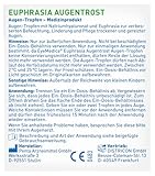 EyeMedica Euphrasia Augentropfen gegen trockene Augen und gereizte Augen, Befeuchtung, Linderung und Pflege, mit Hyaluron, 10 x 0,4 ml Einzeldosen