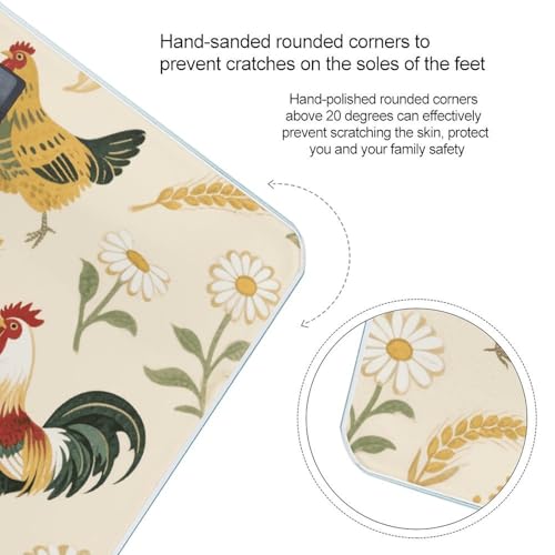 Báscula digital de baño con diseño de gallina y gallo miniatura 4