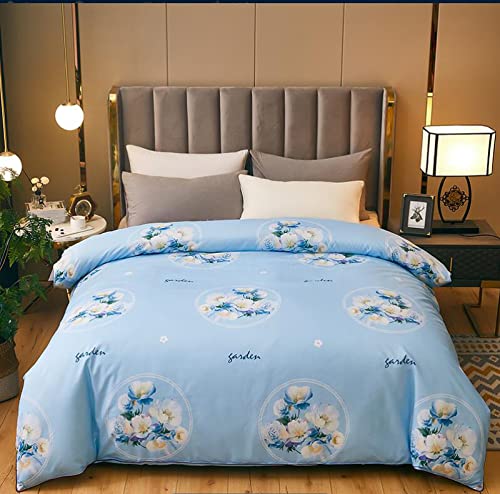 Draps de lit double en soie de luxe et couette chaude épaisse 135 x 200