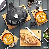 Premium Extra-Thick Wooden Chopping Boards - 3 Piece Bamboo Chopping Board Set - 33x22cm / 28x22cm / 22x15cm - Ideal for Carving Meat, Cutting Vegetables, Cheeses and Bread - by LARHN - Image 6