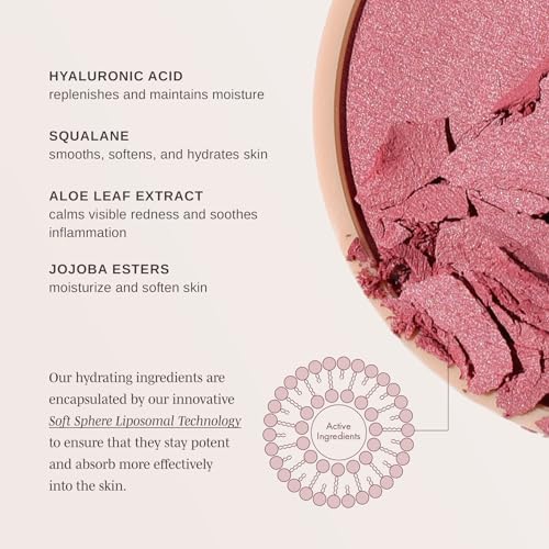 Image of Wander Beauty Hydrating Powder Blush - Lightweight, Berry Blush Makeup with a Blurring, Satin Finish - Buildable Formula with Hyaluronic Acid, Squalane & Aloe Leaf Extract - Berry Busy - 0.18 oz