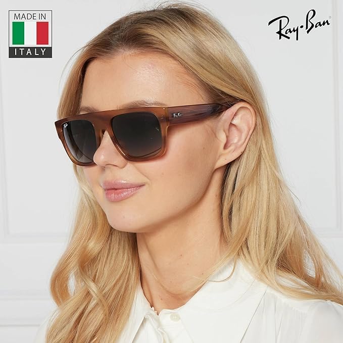 Image of Ray-Ban RB0360S DRIFTER Square Shaped Sunglasses for Men & Women with Official RAYBAN Eyewear Kit