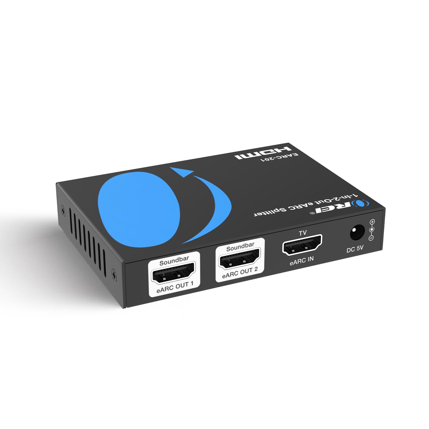 OREI eARC - Divisor de audio 1 en 2 salidas - Extractor y divisor de audio HDMI ARC/eARC, Dolby Atmos, DTS:X, TrueHD, control de volumen CEC, adaptador de audio de barra de sonido dual