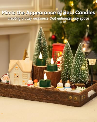 Velas de té con temporizador verde Amagic a pilas seguras para niños y hogar 4