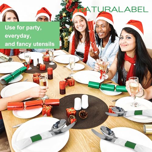 Image of NATURALABEL Bulk Pack of 20,000, Self-Adhesive Napkin Bands for Small Business, Restaurants, Events - 10 Boxes, 2000 per Box (Green)