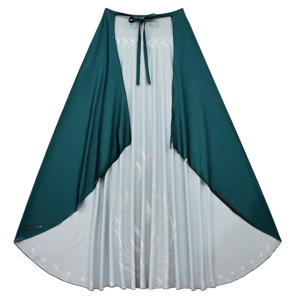 Lito Angels Vestito da principessa regina incoronazione per bambine, con mantello, costume di Halloween, festa di compleanno, abiti in maschera, età 4-12 anni