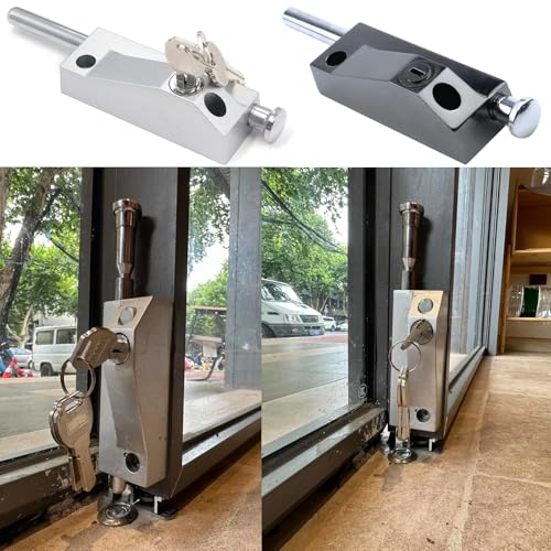 My Mironey AMT04171555 Sliding Door Lock For Window Glass Patio Doors Silver Auxiliary Security Lock thumb #3