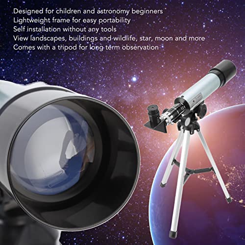 Telescopio astronómico refractor para niños con trípode portátil miniatura 2