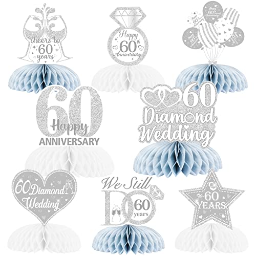 Fangleland 8Pcs Diamond Wedding Anniversary Table Decorations