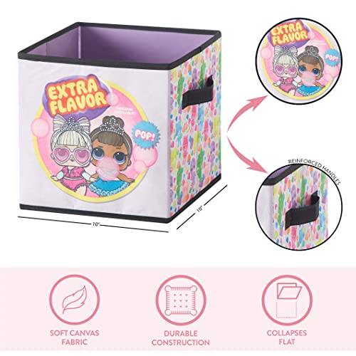 Image of Idea Nuova LOL Surprise Set of Two Spacious Collpasible Storage Cubes, 10 inchx10 inch