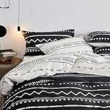 OTOB Boho Duvet Cover Queen with Zipper Ties, Bohemian Bedding Set Gifts Full 100% Cotton for Teen Girls Boys Women Men Kids Arrow Home Textile Bed Sets, Full/Queen