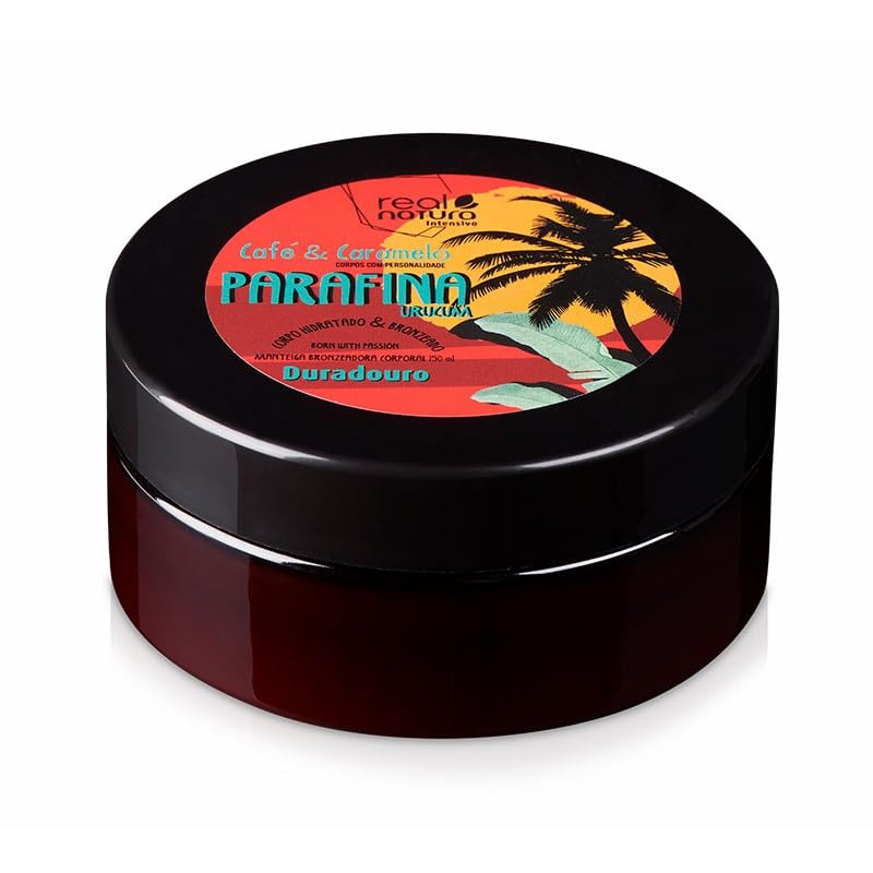 Real Natura - Parafina Bronceadora Urucum, Café y Caramelo - Bronceado Intenso y Uniforme - Hidratación Profunda - Fórmula No Grasa - Ideal para Exposición Solar - 150 ml