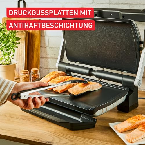 Tefal Plancha-Platten XL, kompatibel mit OptiGrill+ XL, für empfindliche Zutaten, antihaftbeschichteter Aluminium-Druckguss, Schwarz, XA729810