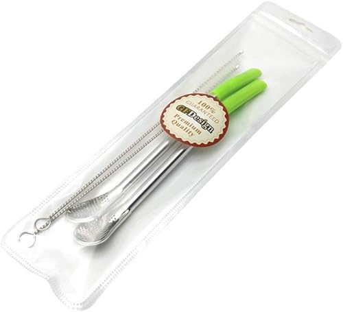 Miniatura 7 de GFDesign Yerba Mate Bombilla - Pajitas de filtro de calabaza para beber, puntas de silicona suaves a prueba de calor, acero inoxidable 188 de grado