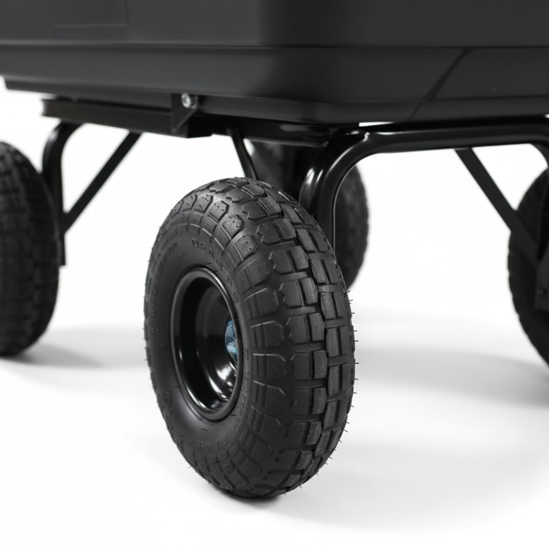 Carro de jardín de Mano Plegable, Capacidad de Carga de 180 kg, Carretilla de jardín, Remolque de Mano