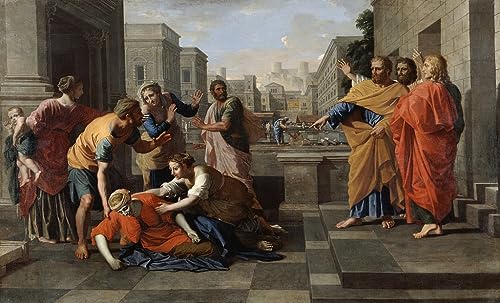 Peinture à l'huile Mort de Saphira Nicolas affiche sur toile 60x90cm de style classique